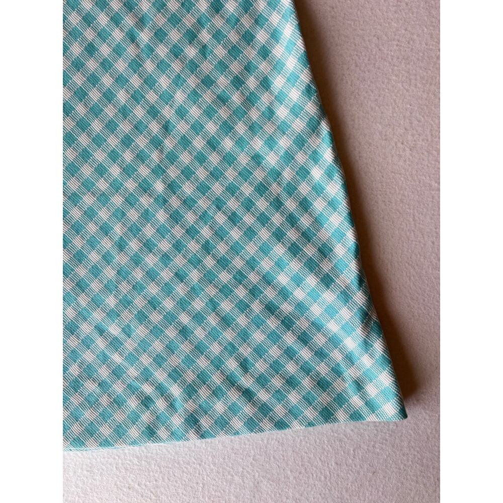 New Ann Taylor Aqua Pop Gingham Sleeveless Flare Dress Size 6 Petite - Picture 7 of 10